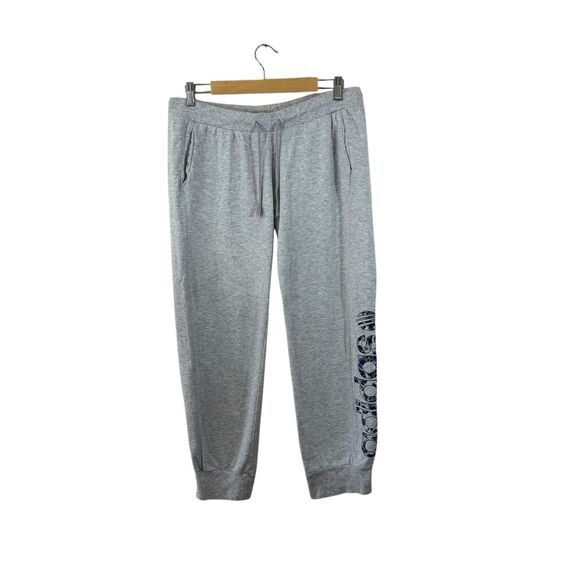 Adidas Neo Large Slim Jogger Sweatpants Pants Gray Athletic Logo Womens - Picture 1 of 15